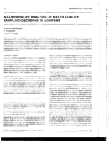 A Comparative Analysis of Water Quality Sampling Decisions in Aquifers
