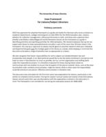 Iowa Framework for Liaisons/Subject Librarians