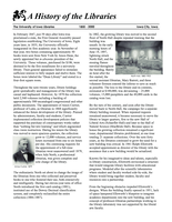 A History of the Libraries: The University of Iowa Libraries, 1855-2000
