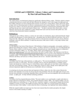 Geeks and Luddites: Library Communication and Culture