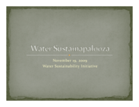 Water Sustainapalooza