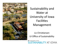 Sustainability and water at the University of Iowa Facilities Management