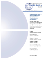 Evaluation of Iowa's Medicaid Managed Care Program: The Consumer Perspective - Results of the 2013 Survey of Iowa Medicaid Managed Care Enrollees
