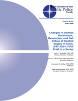 Changes in dentist retirement, relocation, and net inflow of dentist supply in Iowa, 1997-2014: Fifth brief in a series