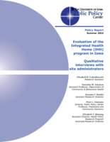 Evaluation of the Integrated Health Home (IHH) program in Iowa: Qualitative interviews with site administrators