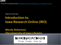 Introduction to Iowa Research Online (IRO)