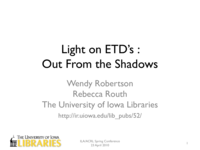 Light on ETD’s: Out From the Shadows