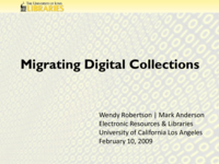 Migrating Digital Collections