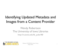 Identifying Updated Metadata and Images from a Content Provider