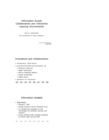 Information Arcade Collaborations and Innovative Learning Environments