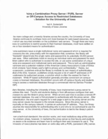 Using a Combination Proxy Server / PURL Server for Off-Campus Access to Restricted Databases: A Solution for the University of Iowa
