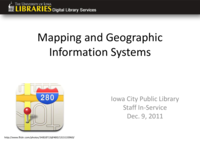 Mapping and Geographic Information Systems