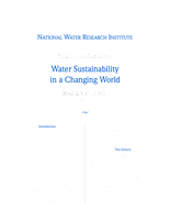 Water Sustainability in a Changing World