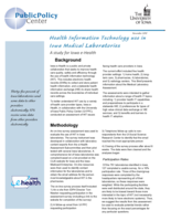 Health Information Technology use in Iowa Medical Laboratories: A Study for Iowa e-Health