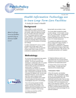 Health Information Technology use in Iowa Long-Term Care Facilities: A Study for Iowa e-Health