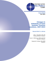 Changes in urbanicity of Iowa dentists' practice locations, 1997-2013: Second brief in a series