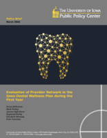 Evaluation of provider network in the Iowa Dental Wellness Plan during the first year