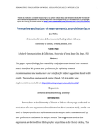 Formative Evaluation of Near-semantic Search Interfaces