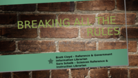 Breaking all the Rules: Lock-in at the Sciences Library