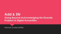 Add & Stir: Going Beyond Acknowledging the Diversity Problem in DH