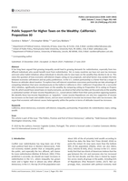 Public Support for Higher Taxes on the Wealthy: California’s Proposition 30