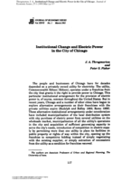 Institutional Change and Electric Power in the City of Chicago