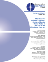The need for defining a patient-centered dental home model in the era of the Affordable Care Act
