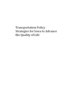 Transportation Policy Strategies for Iowa to Advance the Quality of Life