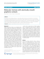Molecular memory with atomically smooth graphene contacts