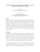 Sustainable Transportation and Land Development on the Periphery: A Case Study of Freiburg, Germany, and Chula Vista, California