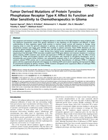 Tumor Derived Mutations of Protein Tyrosine Phosphatase Receptor Type K Affect Its Function and Alter Sensitivity to Chemotherapeutics in Glioma