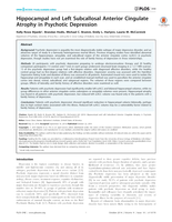 Hippocampal and Left Subcallosal Anterior Cingulate Atrophy in Psychotic Depression