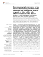 Depressive symptoms related to low fractional anisotropy of white matter underlying the right ventral anterior cingulate in older adults with atherosclerotic vascular disease