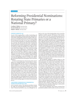 Reforming Presidential Nominations: Rotating State Primaries or a National Primary?