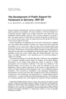 The Development of Public Support for Parliament in Germany 1951-59