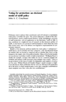 Voting for protection: an electoral model of tariff policy