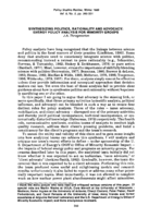 Synthesizing Politics, Rationality, and Advocacy: Energy Policy Analysis for Minority Groups