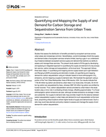 Quantifying and Mapping the Supply of and Demand for Carbon Storage and Sequestration Service from Urban Trees