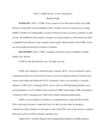 OCLC's CORC Service: A User's Perspective