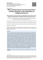 Effect of Flask Types, Post-pressing Times and Base Regions on the Adaptation of Complete Dentures