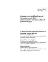 Iowa Parent School Lunch Survey: Formative research for communication about school meal pattern changes