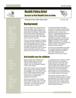 Access to Oral Health Care in Iowa