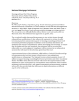 National mortgage settlement