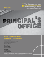 Focus Area Policy Brief. Disciplinary Environment