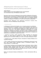 Alfabetizacion informacional Critica: Implicaciones para la practica educativa