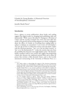 E-books for Young Readers: A Historical Overview of Interdisciplinary Literatures
