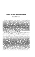 Toward an Ethic of Shared Selfhood