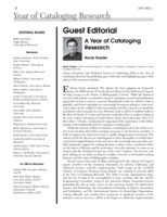 A Year of Cataloging Research