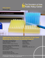 Addressing the Decline in the Uptake of the Iowa Maternal and Prenatal Screening Program