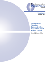 Iowa family planning demonstration evaluation third waiver period